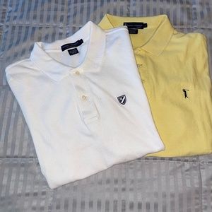 Daniel Cremieux Collection Signature and Golf PoloShirts yellow white size Large